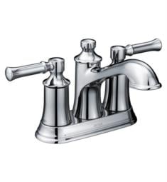 Moen 66802 Dartmoor 6" Three Hole Centerset Bathroom Sink Faucet in Chrome with Plastic/Metal Pop-Up Drain Assembly