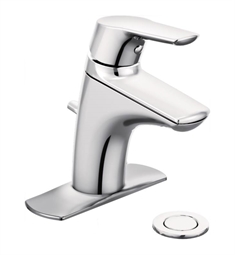 Moen 66810 Method 8 1/4" Single Hole Bathroom Sink Faucet in Chrome with Plastic/Metal Pop-Up Drain Assembly - Pack of 6