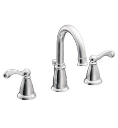 Moen WS84004 Traditional 8 1/2" Three Hole Widespread Bathroom Sink Faucet with Plastic/Metal Pop-Up Drain Assembly