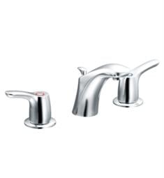 Moen CA42111 Baystone Three Hole Widespread Bathroom Sink Faucet with Plastic/Metal Pop-Up Drain Assembly