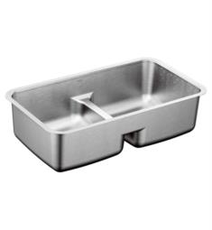 Moen G18252 1800 Series 32 1/2" Double Bowl Undermount Stainless Steel Kitchen Sink