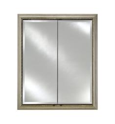 Afina DD2721RGLI-125 Signature 19 1/2" Recessed Polished Glimmer Framed Mirror Medicine Cabinet with Double Door