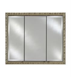 Afina TD4430RGLI-125 Signature 28 1/2" Recessed Polished Glimmer Framed Mirror Medicine Cabinet with Triple Door