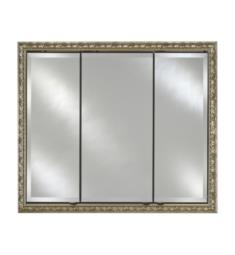 Afina TD4736RGLI-125 Signature 34 1/2" Recessed Polished Glimmer Framed Mirror Medicine Cabinet with Triple Door
