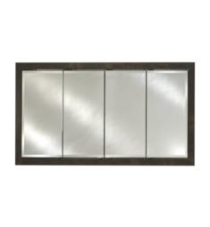 Afina FD6336RGLI-125 Signature 34 1/2" Recessed Polished Glimmer Framed Mirror Medicine Cabinet with Four Door