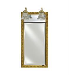 Afina SD-LT2034RGLI-125 Signature 32 3/4" Recessed Polished Glimmer Framed Mirror Medicine Cabinet with Traditional Lighting