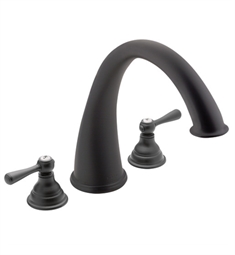 Moen T920WR Kingsley 10" Two Handle High Arc Widespread/Deck Mounted Roman Tub Faucet in Wrought Iron