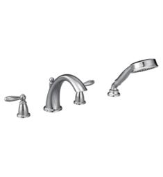 Moen T924 Brantford 7 3/4" Two Handle Low Arc Widespread/Deck Mounted Roman Tub Faucet with Handshower