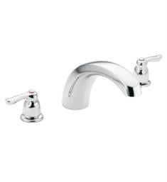Moen T990 Chateau 6" Two Handle Low Arc Widespread/Deck Mounted Roman Tub Faucet in Chrome
