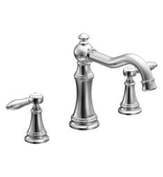 Moen TS22103 Weymouth 8" Two Lever Handle Widespread/Deck Mounted Roman Tub Faucet