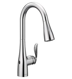 Moen 7594EW Arbor 15 1/2" Single Handle Deck Mounted Pulldown Kitchen Faucet with MotionSense Wave Technology