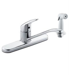 Moen CA40514 Cornerstone 6 3/8" Single Handle Deck Mounted Kitchen Faucet in Chrome with Side Spray
