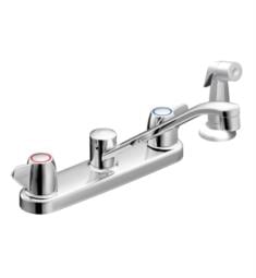Moen CA40613 Cornerstone 4 3/4" Double Handle Deck Mounted Kitchen Faucet in Chrome with Side Spray
