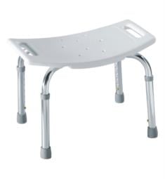 Moen DN7025 Home Care 21" Freestanding Aluminum/Polypropylene Shower Stool with Adjustable Glacier Seat