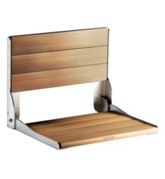 Moen DN7110 Home Care 15 3/8" Wall Mount Aluminum/Wood Teak Folding Shower Seat