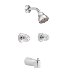 Moen 2982EP Chateau Double Handle 1.75 GPM Thermostatic Valve Tub and Shower Faucet Trim Kit in Chrome