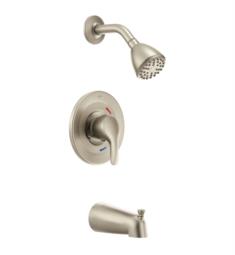 Moen T42311CBN Baystone 2.5 GPM Single Handle Pressure Balance Cycling Tub and Shower Faucet Trim Kit in Brushed Nickel