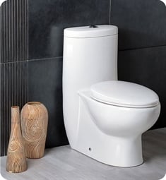 Fresca FTL2309 Delphinus One Piece Dual Flush Toilet with Soft Close Seat
