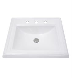 Nantucket DI-2418-R4 Great Point 23" Single Bowl Drop-In Ceramic Rectangular Bathroom Sink in White