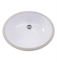 Nantucket GB-15X12-W Great Point 17 1/8" Single Bowl Undermount Ceramic Oval Bathroom Sink in White