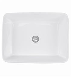Nantucket NSV105 Brant Point 19" Single Bowl Ceramic Rectangular Vessel Bathroom Sink in White