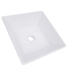 Nantucket NSV109 Brant Point 16 1/8" Single Bowl Ceramic Square Vessel Bathroom Sink in White