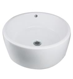 Nantucket NSV213 Brant Point 16 1/2" Single Bowl Ceramic Round Vessel Bathroom Sink in White