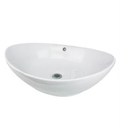 Nantucket NSV305 Brant Point 23 1/8" Single Bowl Ceramic Oval Vessel Bathroom Sink in White