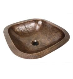Nantucket SQRC-OF Brightwork Home 16 1/4" Single Bowl Undermount Square Bathroom Sink in Copper