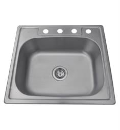 Nantucket NS2522-8 Madaket 25" Single Bowl Drop-In Stainless Steel Kitchen Sink in Brushed Satin