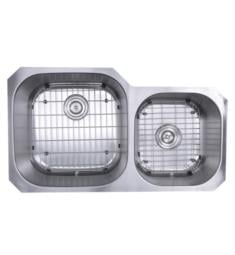 Nantucket NS3520-16 Sconset 35 1/4" Double Bowl Undermount Stainless Steel Kitchen Sink in Stainless Steel