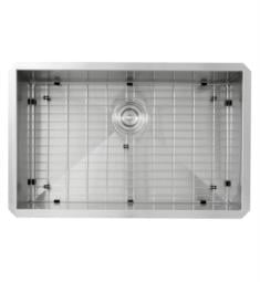 Nantucket ZR2818-16 Pro Series 28" Single Bowl Undermount Stainless Steel Kitchen Sink in Brushed Satin