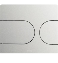 TOTO YT970#SS Wall Round Dual Button Round Push Plate in Brushed Stainless Steel