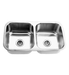 Empire Industries SP-9 32 1/2" Double Bowl Undermount 16 Gauge Stainless Steel Kitchen Sink