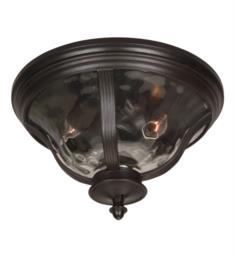 Craftmade Z6017-OBO Frances 2 Light 14" Incandescent Clear Hammered Shade Flushmount Ceiling Light in Oiled Bronze