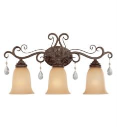 Craftmade 25603-FR Englewood 3 Light 25 1/4" Incandescent Glass Shade Vanity Light in French Roast