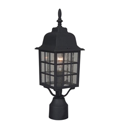 Craftmade Z275-TB Craftmade Grid Cage 1 Light 6" Incandescent Clear Seeded Glass Shade Outdoor Post Light in Textured Matte Black
