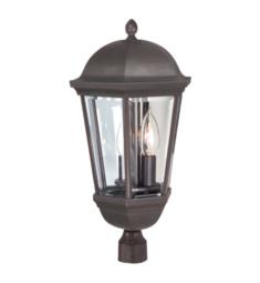 Craftmade Z3025-OBO Britannia 3 Light 10" Incandescent Clear Beveled Glass Shade Outdoor Post Light in Oiled Bronze