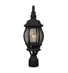 Craftmade Z325-TB French Style 1 Light 6 1/2" Incandescent Clear Beveled Glass Shade Outdoor Post Light in Textured Matte Black