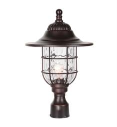 Craftmade Z5825-OBG Fairmont 1 Light 11 1/2" Incandescent Clear Hammered Glass Shade Outdoor Post Light in Oiled Bronze Gilded