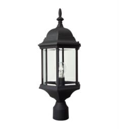 Craftmade Z695-TB Hex Style 1 Light 9 1/2" Incandescent Clear Glass Shade Outdoor Post Light in Textured Matte Black