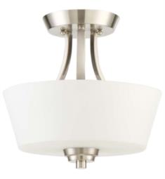 Craftmade 41952 Grace 2 Light 13" Incandescent White Frosted Shade Convertible Semi Flushmount Ceiling Light