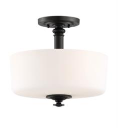 Craftmade 49853 Dardyn 3 Light 13" Incandescent White Frosted Shade Convertible Semi Flushmount Ceiling Light