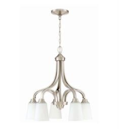 Craftmade 41915 Grace 5 Light 24" Incandescent One Tier White Frosted Glass Down Chandelier