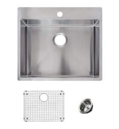 Franke HFS2522-1KIT Vector 25" Single Bowl Drop-In/Undermount Stainless Steel Kitchen Sink Kit from Home Collection