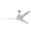Craftmade ACA563-UCI Acadian 3 Blades 56" Outdoor Ceiling Fan with LED Light Kit in Brushed Polished Nickel