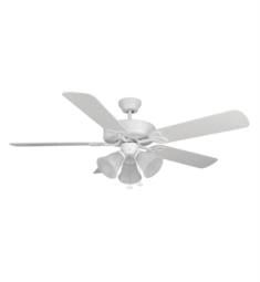 Craftmade BLD52MWW5C3 Builder Deluxe 5 Blades 52" Indoor Ceiling Fan with Incandescent Light Kit in Matte White