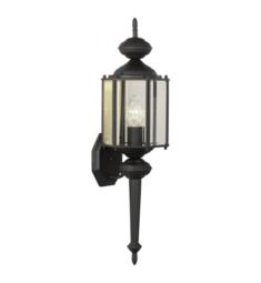Thomas Lighting SL92437 Brentwood 1 Light 7" Incandescent Clear Glass Shade Wall Sconce in Black With Or Without a Tail.