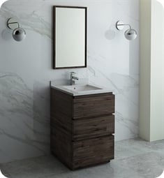 Fresca FVN3124ACA-FC Formosa 24" Floor Standing Modern Bathroom Vanity with Mirror in Acacia