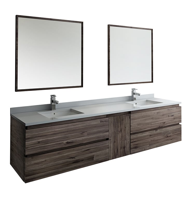 Fresca Fvn31 361236aca Formosa 84 Wall, What Size Mirrors For 72 Double Vanity